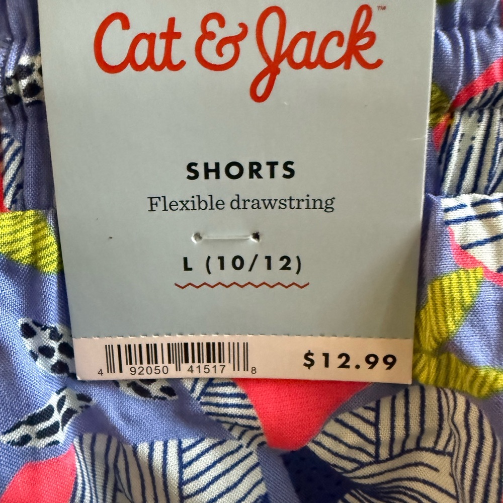 Cat & Jack Blue and Pink Patterned Shorts